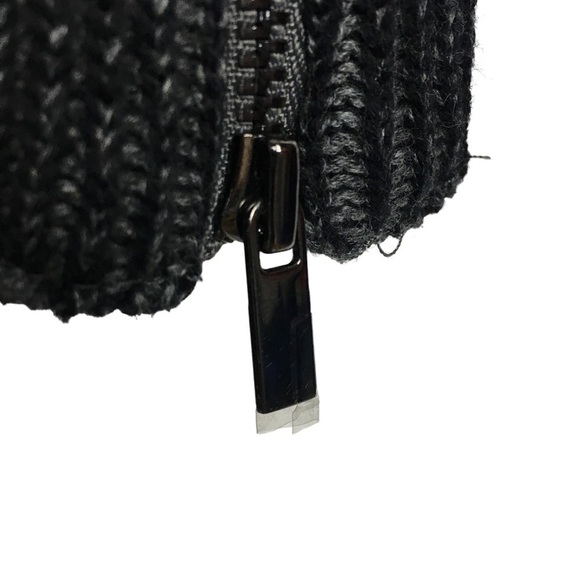 CACHE Sweater Tunic Cowl Off Shoulder Long Sleeve Ribbed Zipper Cuffs Size Large - Picture 10 of 12